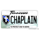 Thin Blue Line Police Chaplain Tennessee The Volunteer State Aluminum License Plate