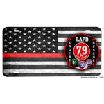 Los Angeles Fire Department Engine Rescue 79  Patch Design Aluminum License Plate