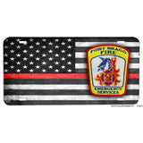 Firefighter Thin Red Line Fort Bragg Fire Emergency Services Aluminum License Plate