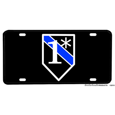 Law Enforcement Police Sheriff One Ass To Risk Thin Blue Line Aluminum License Plate