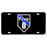 Thin Blue Line Five O 5-O Police Law Enforcement Aluminum License Plate