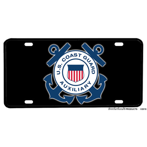 United States Coast Guard Auxiliary Emblem Design Aluminum License Plate