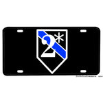 Thin Blue Line K9 Two Ass To Risk 2* Emblem Design Aluminum License Plate