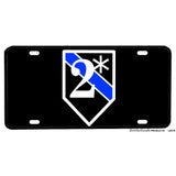 Thin Blue Line K9 Two Ass To Risk 2* Emblem Design Aluminum License Plate