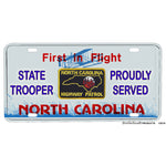 North Carolina State Trooper Proudly Served Patch Design Aluminum License Plate