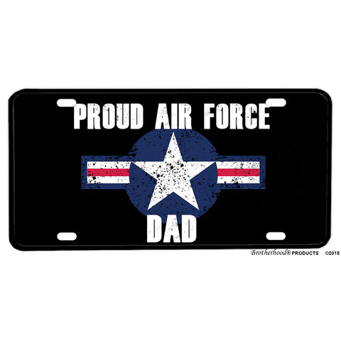 United States Air Force Proud Air Force Dad Aluminum License Plate