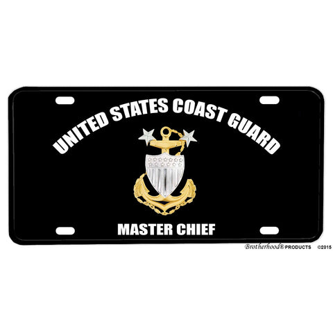 United States Coast Guard Master Chief Petty Officer Emblem Design Aluminum License Plate