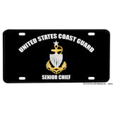 United States Coast Guard Senior Chief Petty Officer Emblem Design Aluminum License Plate