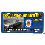 United States Navy USS Bonhomme Richard LHD-6 Aluminum License Plate