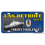 United States Navy USS Detroit LCS-7 Aluminum License Plate