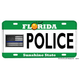 Florida Thin Blue Line Flag or One Ass To Risk 1* Aluminum License Plate