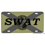 Law Enforcement Subdued Florida State Flag SWAT Unit Aluminum License Plate