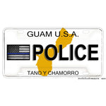 Thin Blue Line Guam USA Tano Y Chamorro POLICE Novelty Aluminum License Plate