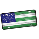 Distressed New York City Police Department Flag Aluminum License Plate