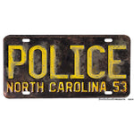 1953 North Carolina POLICE Reproduction Aluminum License Plate