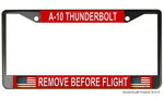 Remove Before Flight A-10 Thunderbolt Air Force Military License Plate Frame
