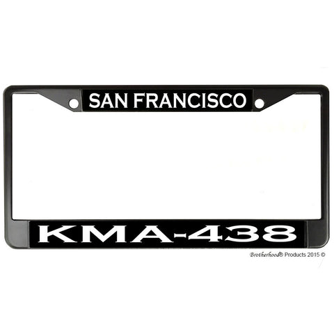 San Francisco Police Department Radio Call Sign KMA-438 Metal License Plate Frame