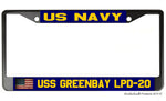 US Navy USS Greenbay LPD-20 License Plate Frame