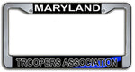 Maryland Troopers Association License Plate Frame Chrome or Black