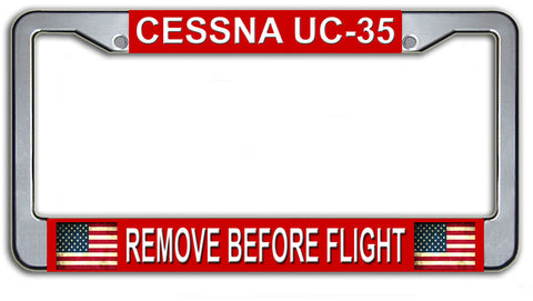 US Air Force Cessna UC-35 Remove Before Flight License Plate Frame