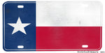 Texas Distressed State Flag Aluminum License plate