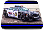Mustang Charger Police Car With Thin Blue Line Mouse Pad