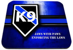 Police Sheriff Canine Thin Blue Line K9 Jaws with Paws Mouse Pad