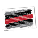 Firefighter's Prayer Thin Red Line Fireman Poster 24x36 or 11x17