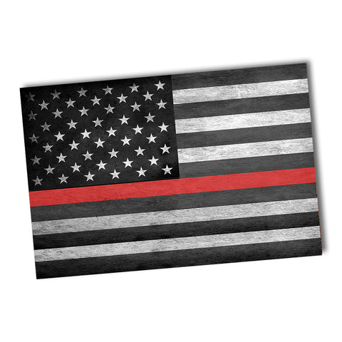 Thin Red Line Subdued American Flag Firefighter Fireman Poster 24x36 or 11x17