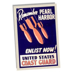 WWII US Coast Guard Remember Pearl Harbor Recruiting Poster 24x36 or 11x17