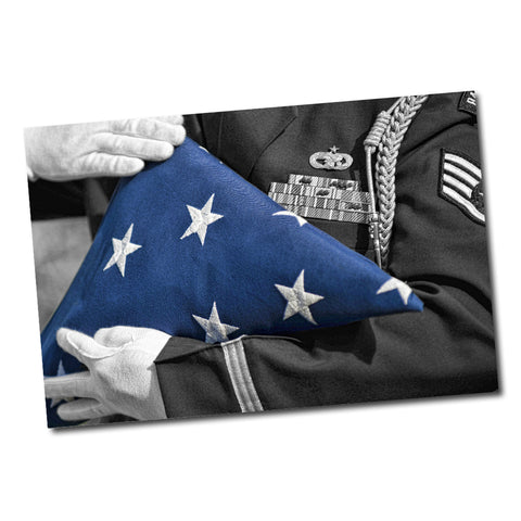 United States Air Force Honoring the Fallen Folded American Flag Poster