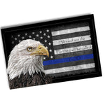 Thin Blue Line Law American Flag  Blessed Are The Peacemakers Poster 24x36 or 11x17