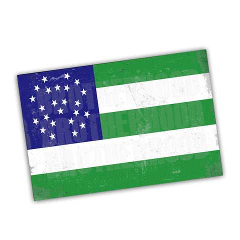 New York City Police Department Green White Flag Poster 24x36 or 11x17