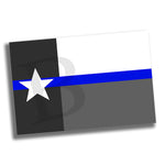 Great State of Texas Subdued Thin Blue Line Law Enforcement Poster 24x36 or 11x17
