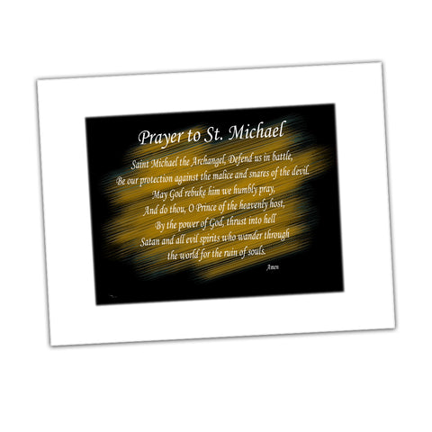 Prayer To Saint Michael Patron Saint of Law Enforcement Glossy Print