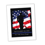 We Will Never Forget September 11 2001 Law Enforcement Flag Glossy Print