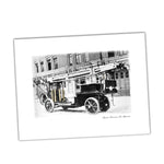Early 1900's German Automotive Fire Apparatus - Ladder Truck Glossy Print
