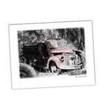 Vintage Fire Truck Never Forget The Past Firefighters Truck Glossy Print
