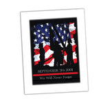 We Will Never Forget September 11th 2001 Firefighter Glossy Print