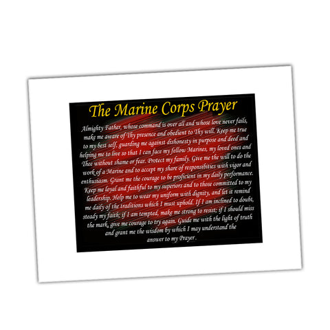 United States Marine Corps Marines Prayer Glossy Print