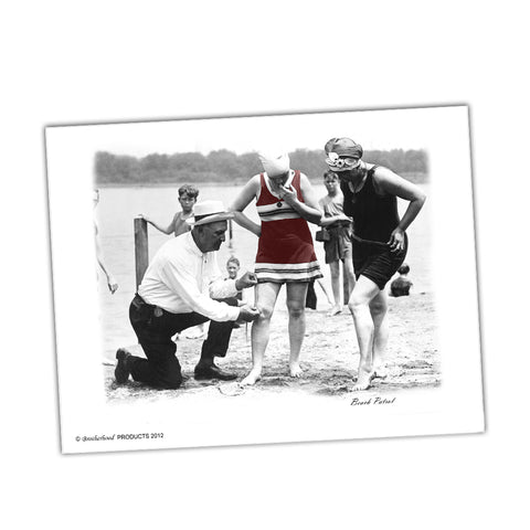 Police print of vintage 1920's swimsuit cop 8" x 10"
