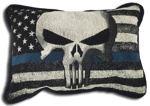 Thin Blue Line Punisher Pillow