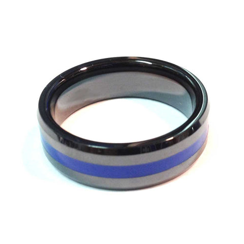 Blue Line Wedding Band - Seal The Deal With Our Thin Blue Line Wedding Rings  | Defend The Line