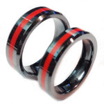 Ceramic Thin Red Line Brotherhood Band - Firefighters