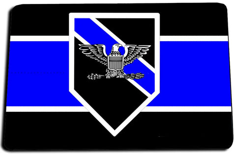 Thin Blue Line Police Chief Rank Sheriff Rank Eagle Emblem Door Mat Rug