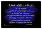 Police Officer's Prayer Aluminum Metal Wall Decor