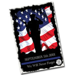 Police September 11th We Will Never Forget 12" x 8" Sign