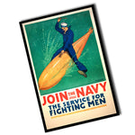 Vintage Join The Navy Sign