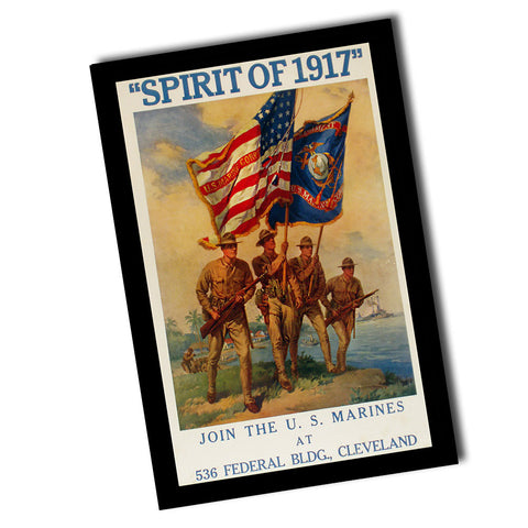 Vintage Join The Marines Spirit of 1917 8" x 12" Sign