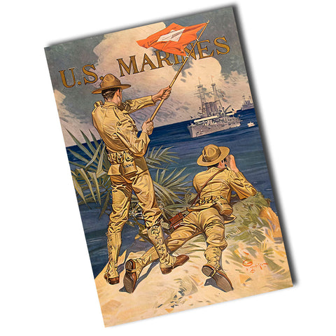 Vintage U.S. Marines 8" x 12" Sign